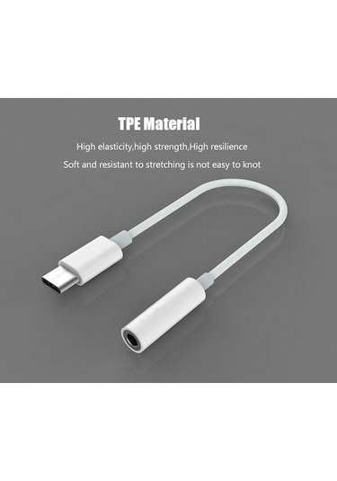 Zte Axon 9 Pro Type C To 3.5Mm Kulaklık Çevirici Dönüştürücü