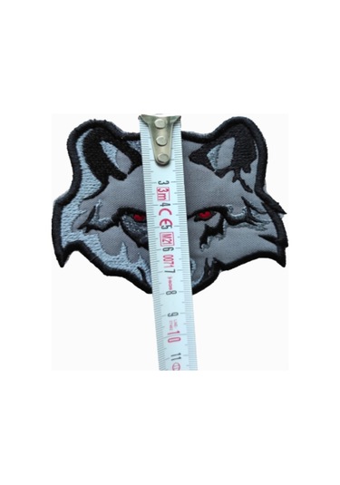 Özel Nakış Arma Kurt Wolf Figürlü Çok Amaçlı 8.5Cm X 9.5Cm Çok Renkli