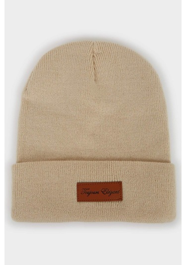 Defacto Kadın Dokuma Etiketli Bere F3163ax25wnbg307 Bej-bg307