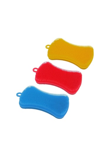 Kosona 3'lü Silikon Bulaşık Sponge: Isıya Dayanıklı, Kokusuz, Çok Amaçlı Mutfak Temizleme Aracı - Tabak, Bardak Temizliği İçin