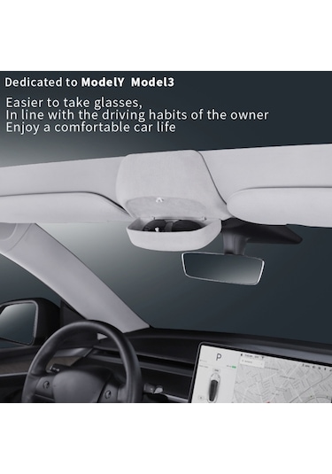 Tesla Model Y İçin Araba Sıradan Sürüm Güneş Gözlüğü Saklama Kutusu