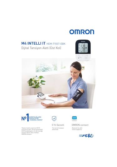 Omron M4 Intelli IT HEM-7155T-EBK Koldan Dijital Tansiyon Aleti