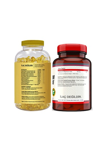 Flx Omega 3-6-9 Balık Yağı 180 Softgel & Nevfix Magnesium Oxide M