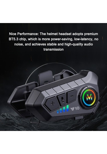 Vkemall Y10 Kask Bluetooth Kulaklık Motosiklet Tam Yüz Kaskı Ultra İnce Kask Kulaklığı Motosiklet Telsiz Kulaklığı Siyah Yumuşak Mikrofon