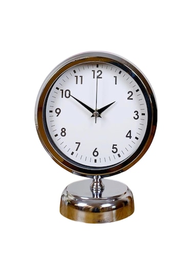 Noble Time 25 X 20 Cm Metal Krom Masa Saati Renkli