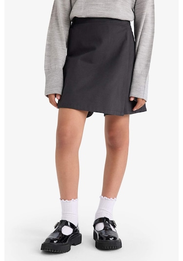 Defacto Kız Çocuk Okula Dönüş Gabardin Etek F1434a825auar213 Antrasit