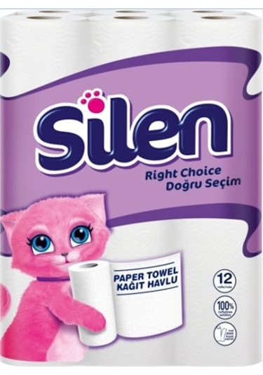 Silen Rulo Kağıt Havlu 12'li 4 Paket