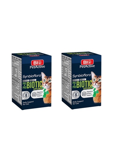 Bio Petactive Synbioflora Kediler İçin Probiotic Sindirim Sistemini Destekleyen 60 Tablet 30 G X 2 Adet
