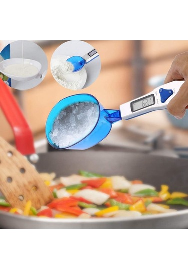 Aubyhe Dijital Mutfak Kaşık Terazi, 500g/0.1g Hassasiyetli, 3 Çıkarılabilir Kadeh, Lcd Ekranlı, Katı-sıvı Ağırlık Ölçer, G/oz/gn/ct Birimleri Diğer