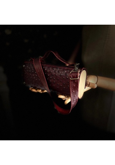 Hakiki Deri, El Yapımı Bayan Çanta, Bayan Cüzdan Larissa V42 Bordo