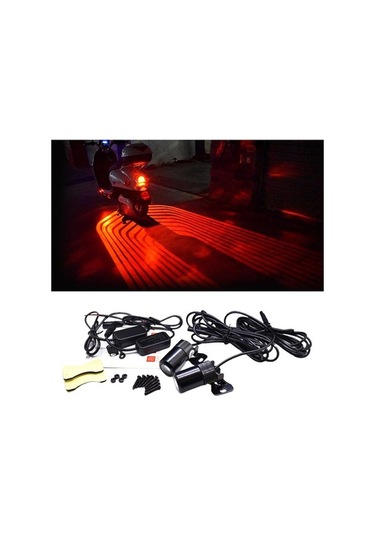 Yingfu Sunttek Araba Motosiklet Melek Kanadı Led Lamba Işıkları Yol Tamir Kırmızı Set Kırmızı