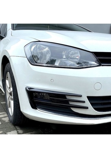 Didadodo Golf 7 Mk7 2013-2017 Parlak Siyah Araba Tampon Sis Işık Izgara Kapağı Trim