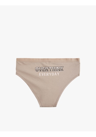 Koton Pamuklu Rahat Kalıp Basic Yüksek Bel Hipster Külot Bej 6wlk30115mk Ekru