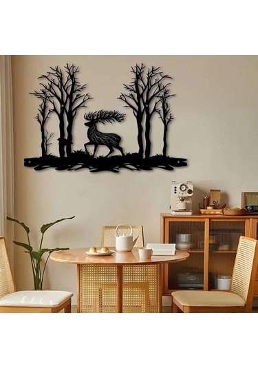 Suntek Geyik Asılı Tabela Sergileme Sanat Eseri Çiftlik Evi Orta