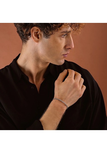 925 Ayar Gümüş Burma Unısex Kelepçe Bileklik Gümüş