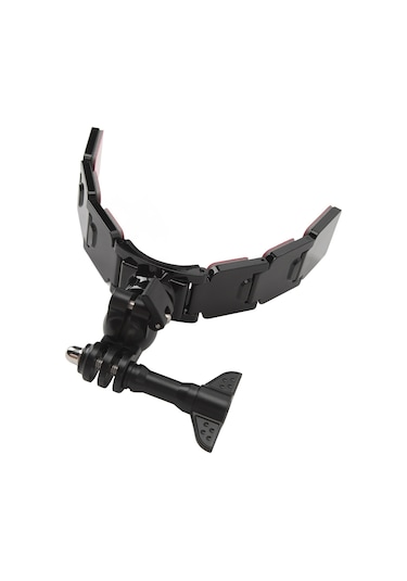 Padalink Motosiklet Kaskı Çene Tutucu, 3 Bölümden Ayrılabilir, 360 Derece Dönebilen, İki Yönlü Yapışkanlı Spor Kamera Tutucu Aksesuarı