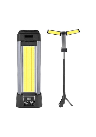 Powermaster Pm-24565 25 Watt Usb - Type-c Girişli P50 Ve Cob Ledli 2 Kanatlı Kollu Çalışma Lambası Diğer