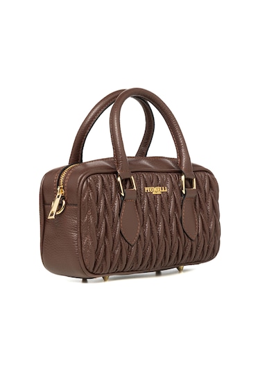D223 Chocolate Portföy Çantası Kadın Cecıle Piumelli Milano Bag D223 Chocolate