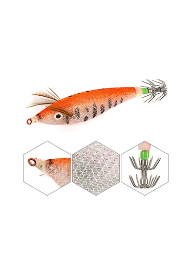 Maiyame 6cm Pembe Arka Abs Nylon Işıklı Çubuklu Kalamar Yem