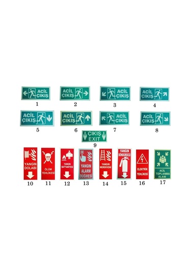 Robotix Fosforlu Fotolüminesans Levha - Çıkış Tabelası