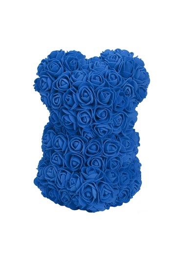 Springsun Mavi Sonsuz Çiçekli Ayı Dekorasyon, Sevgi Hediyesi İçin Ornmanlı Yapay Gül, Ev Dekoru Ve Romantik Etki Sağlar