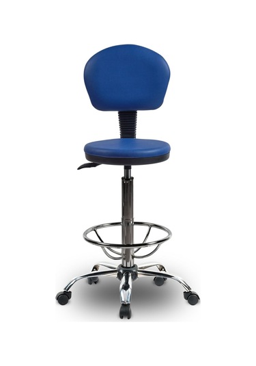 Ofiscombin Döner Tekerli Metal Ayak Arkalıklı Yüksek Bar Tabure Sandalyesi Parlement Mavi Deri 00047499852 Ofiscombin Döner Tekerli Metal Ayak Arkalıklı Yüksek Bar Tabure Sandalyesi Parlement Mavi Deri 00047499852