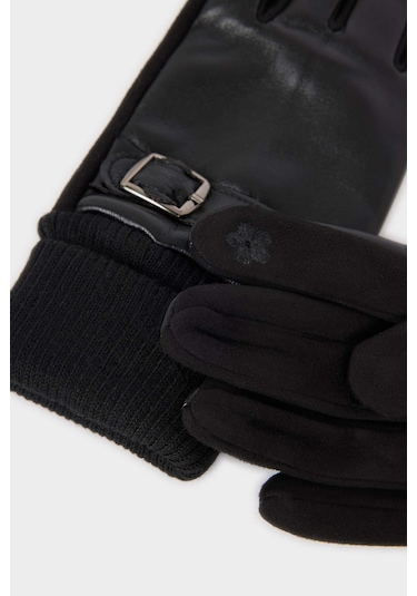 Defacto Kadın Suni Deri Eldiven F3187ax25wnbk26 Siyah