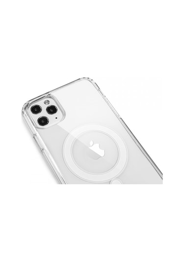 iPhone 14 Pro Kılıf Magsafe Özellikli Şeffaf Silikon Kapak