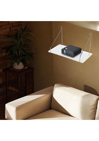 Suntek Duvar Rafı Akrilik Dekoratif Yüzen Raf Oturma Odası Temizlemek