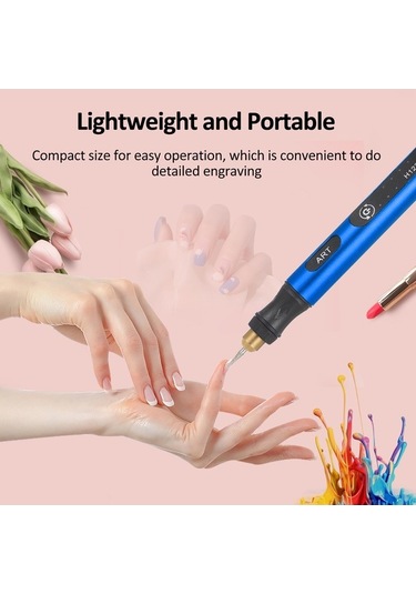 Pazly 4 Taşlama Uçlu Mini Kablosuz Döner Alet Seti - Usb Şarjlı Zımpara, Parlatma, Gravür Aleti