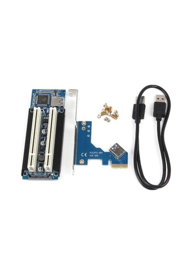 Venturemart Pcı-e - Pcı Adaptör Kartı Pcıe - 2 Pcı Yuvası Desteği Yakalama Kartı Altın Vergi Kartı Ses