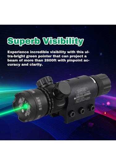 Mufunye Usb Şarjlı Yeşil Lazer Hedefleyici, Yüksek Güçlü Tactical Fener, Uzatılabilir Işın, Metal Gövde, 2600ft Görünürlük, Şarj Aleti Ve Tutucuları Dahil Siyah