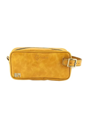 Twingold İsme Özel Dopp Kit Kişisel Bakım Ve Seyahat Çantası - %100 Rainbow Deri - Ac14004 - Hardal Sarısı Hardal