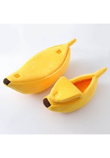 Geeroyoo Muz Şeklinde Kedi Köpek Kafesi Sarı