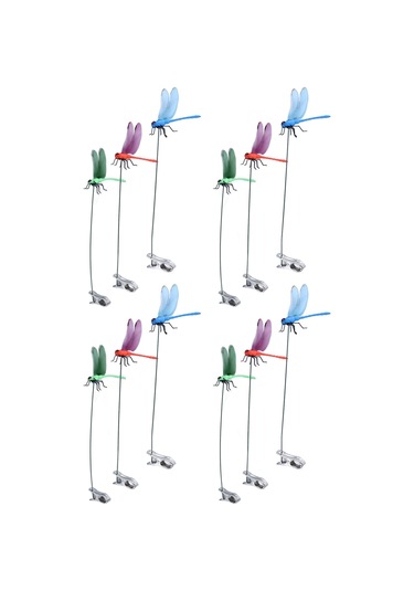 Suofeng 12 Adet Pvc Yapım 3d Yalan Ejderha Çubuğu Klampları - At Sineklerini Kovmak İçin Bahçe Ve Balkon Dekorasyonu