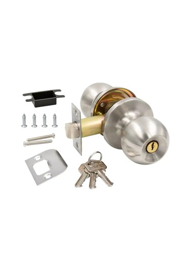 Loid İç Kapı Döner Kolu, Anahtar/kilit Mekanizmalı, Krom 445305387