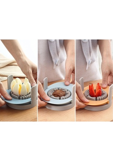 Pazly Cbtx 3'ü 1 Arada Çok Fonksiyonlu Yumurta Kesici Yarım Kesilmiş Yumurta Aleti Turuncu, Yumurta Aleti Turuncu