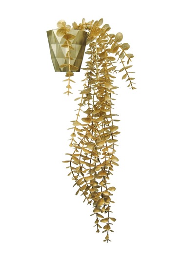 Gold Okaliptus 45 Cm New Collection Gold Elmas Saksıda Yapay Sarkan Bitki Gold