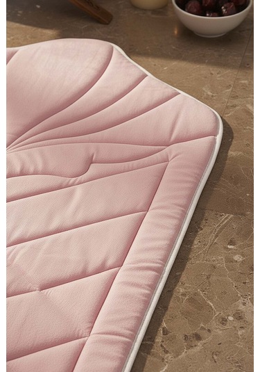 Pembe Kapitone Dolgulu Lüks Seccade 65x115 Cm