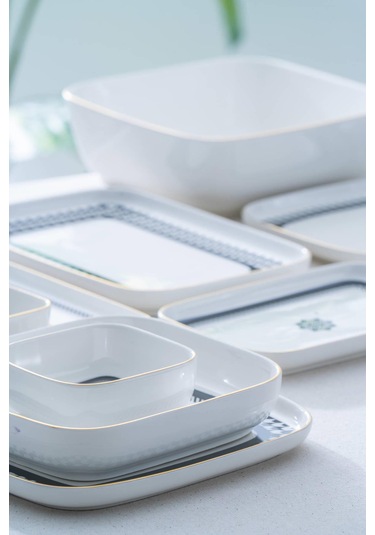 Kiara 6 Kişilik 45 Parça Kahvaltı & Yemek Takımı Beyaz