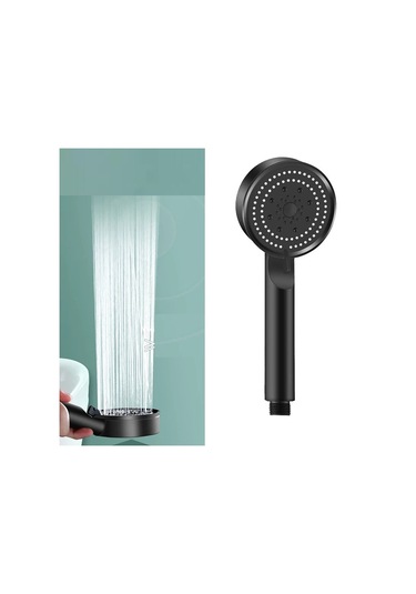 Banyo Keyfi İçin Tasarruflu 5mod Masaj Etkili Siyah Duş Başlığı Diğer