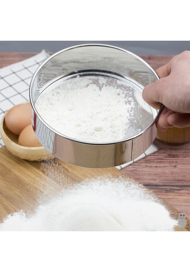 Shineyee 60 Ağız 304 Paslanmaz Çelik Gıda Ve İlaç Süzgeci, Fırın Ve Yemek Süzme İşlemleri İçin 15cm Boyutunda Pratik Araç Gümüş