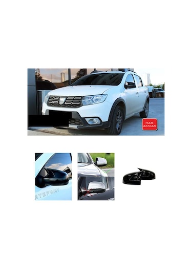 Dacia Duster 1 Fl Batman Yarasa Ayna Kapağı Parlak Siyah Abs 2010 2011 2012 2013 2014 2015 2016 2017