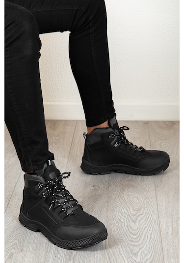 D00201 Garantili Ürün Soğuk Geçirmez Erkek Bot Siyah