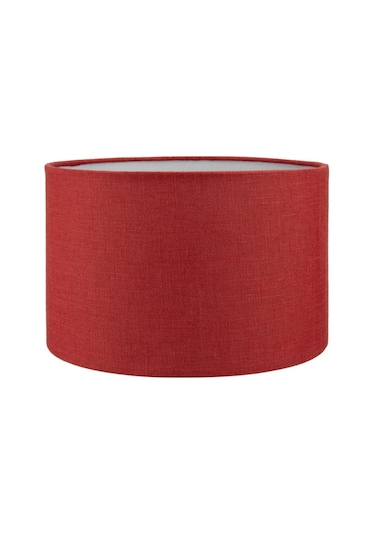 Silindir Bordo Başlık Abajur Şapkası Kumaş Çap 30 Cm A855 Bordo