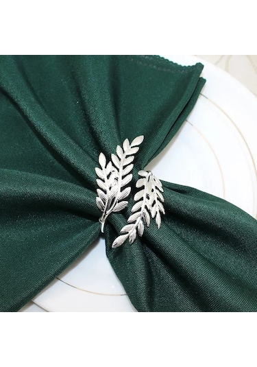 Geeroyoo Şık Gümüş 6'lı Peçete Halkası Seti - Yemek Masası İçin Zarif Ve Pratik Aksesuar Gümüş