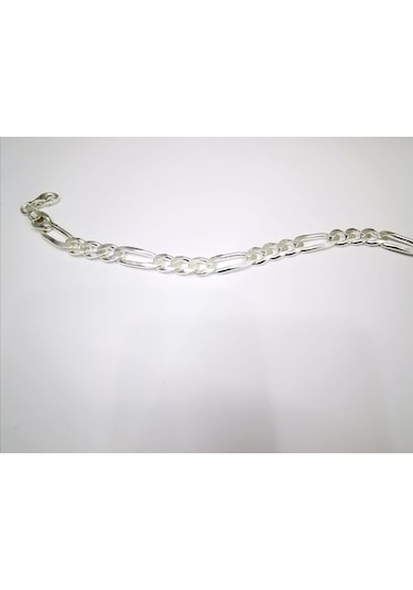 Omar Silver Erkek Figaro Gümüş Bileklik 6,5 Mm