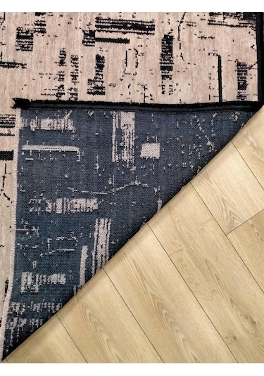 Çam Halı Bodrum Bdr 114 Bej Özel Latex Kaymaz Tabanlı Kilim