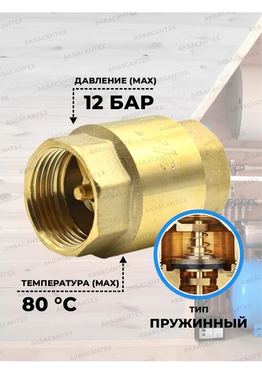 Thermofix 3/4" Metal Çubuklu Geri Akış Önleyici Vanalı Vana 152790317