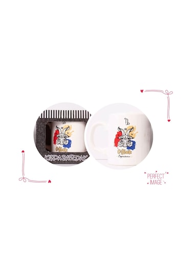 Burc Ablem Baskılı Tasarım-oğlak Beyaz